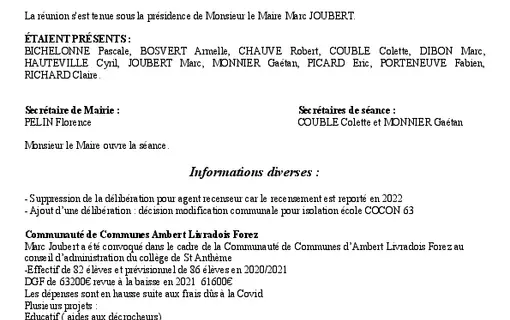 Compte-rendu Annee 2020